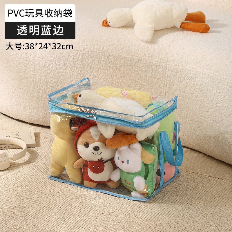 Book Storage Bag Dormitory Transparent Waterproof Textbook Storage Box Large Capacity Student Satchel Moisture-Proof Stationery Storage Bag - Image 1